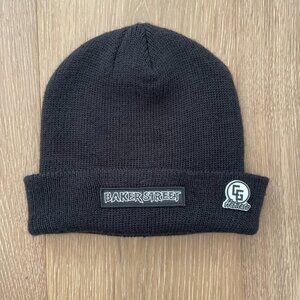 Baker Street Snow X CG Habits Beanie Adult Black Knit Hat Wool Blend Basic